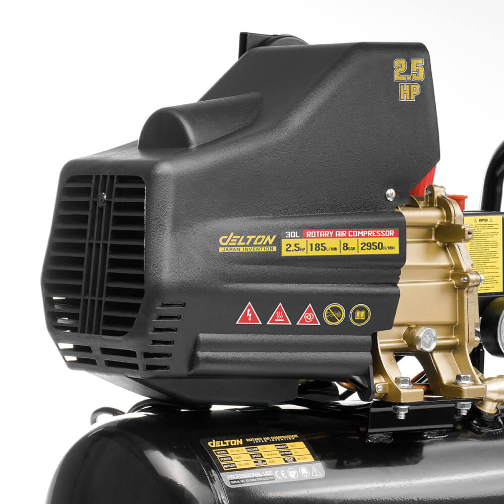 ปั๊มลมโรตารี่ DELTON รุ่น DRT-30L-R 30 ลิตร 2.5 แรงม้า